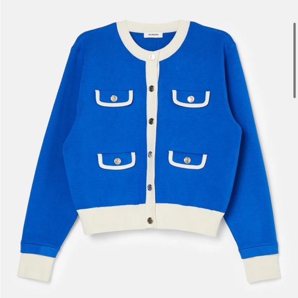 SandroMurcie Flap Pocket Cardigan Sweater size 2